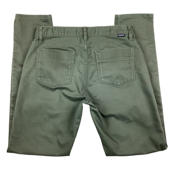 Patagonia Womens Organic Cotton Green Pants Size 8 - Picture 5 of 7